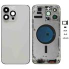 For iPhone 14 Pro Max Battery Back Cover with Side Keys & Card Tray, Version:CE EU Version(Silver) - 1