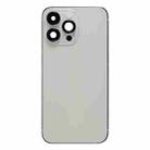 For iPhone 14 Pro Max Battery Back Cover with Side Keys & Card Tray, Version:CE EU Version(Silver) - 2