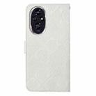 For Honor 200 Pro Ethnic Style Embossed Pattern Leather Phone Case(White) - 3