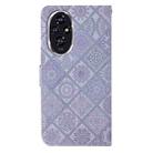 For Honor 200 Pro Ethnic Style Embossed Pattern Leather Phone Case(Purple) - 3