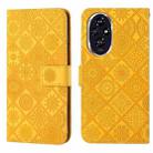 For Honor 200 Ethnic Style Embossed Pattern Leather Phone Case(Yellow) - 1