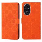 For Honor 200 Ethnic Style Embossed Pattern Leather Phone Case(Orange) - 1