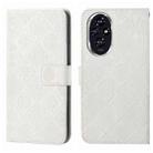 For Honor 200 Ethnic Style Embossed Pattern Leather Phone Case(White) - 1