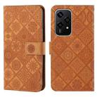 For Honor 200 Lite Global Ethnic Style Embossed Pattern Leather Phone Case(Brown) - 1