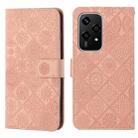 For Honor 200 Lite Global Ethnic Style Embossed Pattern Leather Phone Case(Pink) - 1