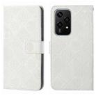 For Honor 200 Lite Global Ethnic Style Embossed Pattern Leather Phone Case(White) - 1