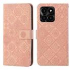 For Honor X6a / X6b Ethnic Style Embossed Pattern Leather Phone Case(Pink) - 1