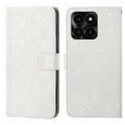 For Honor X6a / X6b Ethnic Style Embossed Pattern Leather Phone Case(White) - 1