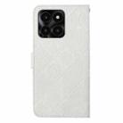 For Honor X6a / X6b Ethnic Style Embossed Pattern Leather Phone Case(White) - 3