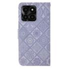 For Honor X6a / X6b Ethnic Style Embossed Pattern Leather Phone Case(Purple) - 3