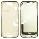 For iPhone 15 Middle Frame Bezel Plate with Side Keys + Card Tray, Version:US Version(Yellow) - 1
