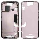 For iPhone 15 Middle Frame Bezel Plate with Side Keys + Card Tray, Version:US Version(Pink) - 1