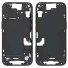 For iPhone 15 Middle Frame Bezel Plate with Side Keys + Card Tray, Version:China Version(Black) - 1