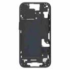 For iPhone 15 Middle Frame Bezel Plate with Side Keys + Card Tray, Version:China Version(Black) - 2