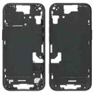 For iPhone 15 Middle Frame Bezel Plate with Side Keys + Card Tray, Version:CE EU Version(Black) - 1