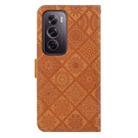 For OPPO Reno12 Pro Global Ethnic Style Embossed Pattern Leather Phone Case(Brown) - 3