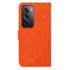 For OPPO Reno12 Pro Global Ethnic Style Embossed Pattern Leather Phone Case(Orange) - 3