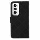 For OPPO Reno12 5G Global Ethnic Style Embossed Pattern Leather Phone Case(Black) - 3