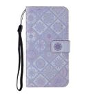 For OPPO Reno12 F Global Ethnic Style Embossed Pattern Leather Phone Case(Purple) - 2