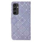 For Samsung Galaxy S24 FE 5G Ethnic Style Embossed Pattern Leather Phone Case(Purple) - 3