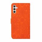 For Samsung Galaxy S25 5G Ethnic Style Embossed Pattern Leather Phone Case(Orange) - 3