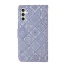For Samsung Galaxy S25 5G Ethnic Style Embossed Pattern Leather Phone Case(Purple) - 3