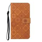 For Samsung Galaxy S25+ 5G Ethnic Style Embossed Pattern Leather Phone Case(Brown) - 2