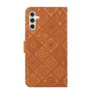 For Samsung Galaxy S25+ 5G Ethnic Style Embossed Pattern Leather Phone Case(Brown) - 3