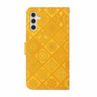 For Samsung Galaxy S25+ 5G Ethnic Style Embossed Pattern Leather Phone Case(Yellow) - 3
