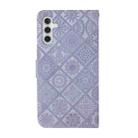 For Samsung Galaxy S25+ 5G Ethnic Style Embossed Pattern Leather Phone Case(Purple) - 3