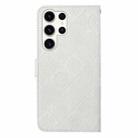 For Samsung Galaxy S25 Ultra 5G Ethnic Style Embossed Pattern Leather Phone Case(White) - 3