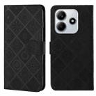 For Redmi Note 14 5G Ethnic Style Embossed Pattern Leather Phone Case(Black) - 1