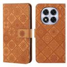 For Redmi Note 14 Pro 5G Ethnic Style Embossed Pattern Leather Phone Case(Brown) - 1