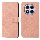 For Redmi Note 14 Pro 5G Ethnic Style Embossed Pattern Leather Phone Case(Pink) - 1