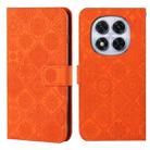 For Redmi Note 14 Pro 5G Ethnic Style Embossed Pattern Leather Phone Case(Orange) - 1