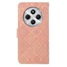 For Redmi A4 5G Ethnic Style Embossed Pattern Leather Phone Case(Pink) - 3