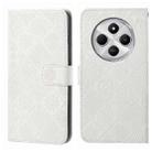 For Redmi A4 5G Ethnic Style Embossed Pattern Leather Phone Case(White) - 1