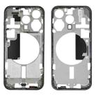 For iPhone 15 Pro Middle Frame Bezel Plate with Side Keys + Card Tray, Version:US Version(Black) - 1