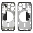 For iPhone 15 Pro Middle Frame Bezel Plate with Side Keys + Card Tray, Version:CE EU Version(Black) - 1
