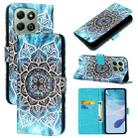 For Honor X6b Colored Drawing Pattern Plain Weave Leather Phone Case(Undersea Mandala) - 1