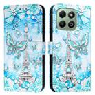 For Honor X6b Colored Drawing Pattern Plain Weave Leather Phone Case(Tower Butterfly) - 2