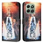 For Honor X6b Colored Drawing Pattern Plain Weave Leather Phone Case(Cats And Tigers) - 2