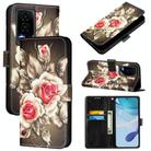 For Honor GT Colored Drawing Pattern Plain Weave Leather Phone Case(Roses On Black) - 1