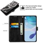 For Honor GT Colored Drawing Pattern Plain Weave Leather Phone Case(Black And White Tiger) - 3