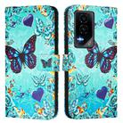 For Honor GT Colored Drawing Pattern Plain Weave Leather Phone Case(Love Butterfly) - 2