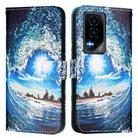 For Honor GT Colored Drawing Pattern Plain Weave Leather Phone Case(Waves And Sun) - 2