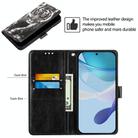 For Honor 300 Colored Drawing Pattern Plain Weave Leather Phone Case(Black And White Tiger) - 3