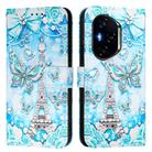 For Honor 300 Pro / 300 Ultra Colored Drawing Pattern Plain Weave Leather Phone Case(Tower Butterfly) - 2