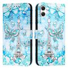For Samsung Galaxy A06 4G Colored Drawing Pattern Plain Weave Leather Phone Case(Tower Butterfly) - 2