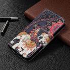 For iPhone 12 mini Colored Drawing Pattern Horizontal Flip Leather Case with Holder & Card Slots & Wallet(Flowers and Elephant) - 6